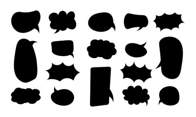Fototapeta premium vector illustration of a collection of speech bubbles with various shapes
