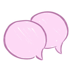 illustration Speech Bubbles Hand Drawn