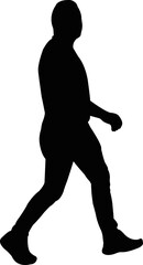 a man walking body silhouette vector