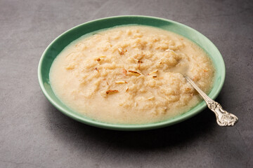 Khas Khas ka Halwa also called Post Halva or sheera or sooji made using poppy seeds, ghee and sugar