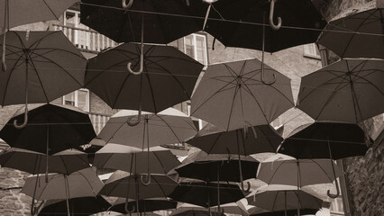 Parapluies dans la rue Petit Champlain Québec, Canada