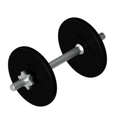 Obraz na płótnie Canvas 3D rendering illustration of a dumbbell gym equipment