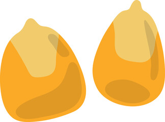 Corn seeds. Cartoon natural raw maize icon