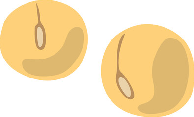 Soy beans icon. Cartoon raw organic seed