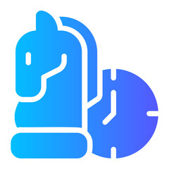 Fototapeta premium chess gradient icon