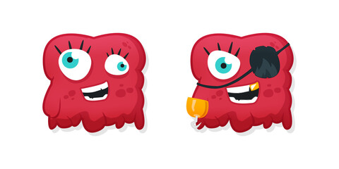 Vivid Color Monster Game UI Elements