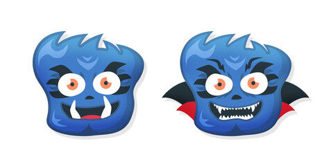 Vivid Color Monster Game UI Elements