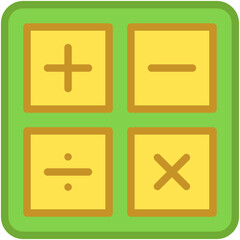 Obraz premium Math Symbols Vector Icon