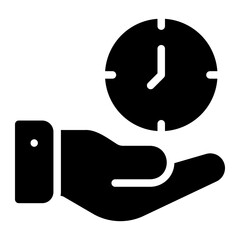 save time glyph icon