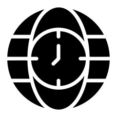 time zone glyph icon
