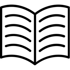 Open Book Vector Icon 