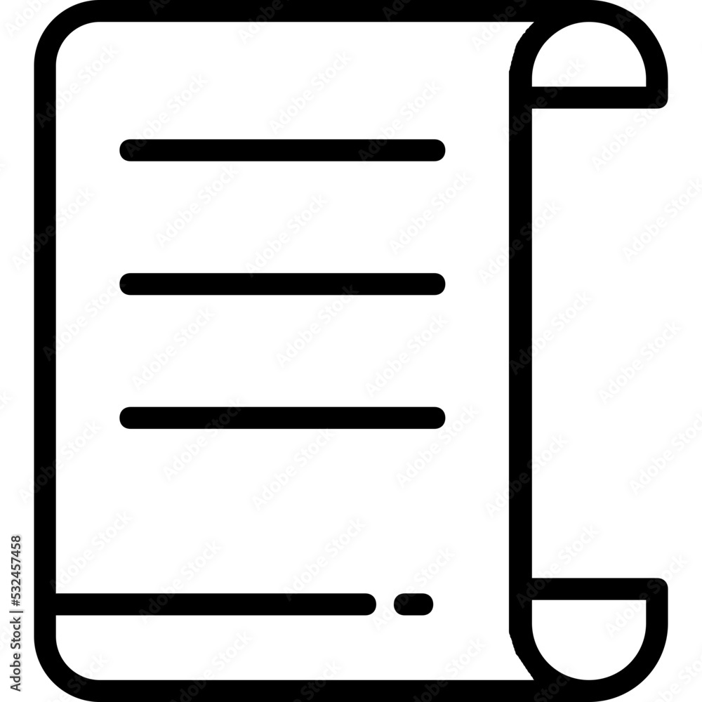 Poster text sheets vector icon