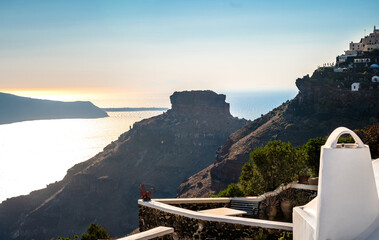 Fototapeta premium Caldera View, Santorini. Sunset time