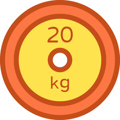 Dumbbell Plate Vector Icon 