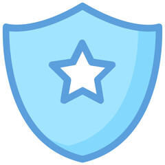 Shield Star Vector Icon