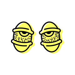 Tired eyes with capillaries. Rasta eyes isolated. trippy eye. addict with red eyes.