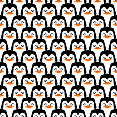 Penguin pattern seamless. Penguins background. polar bird texture