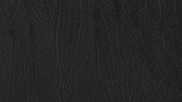 Black leather texture, close-up, background surface