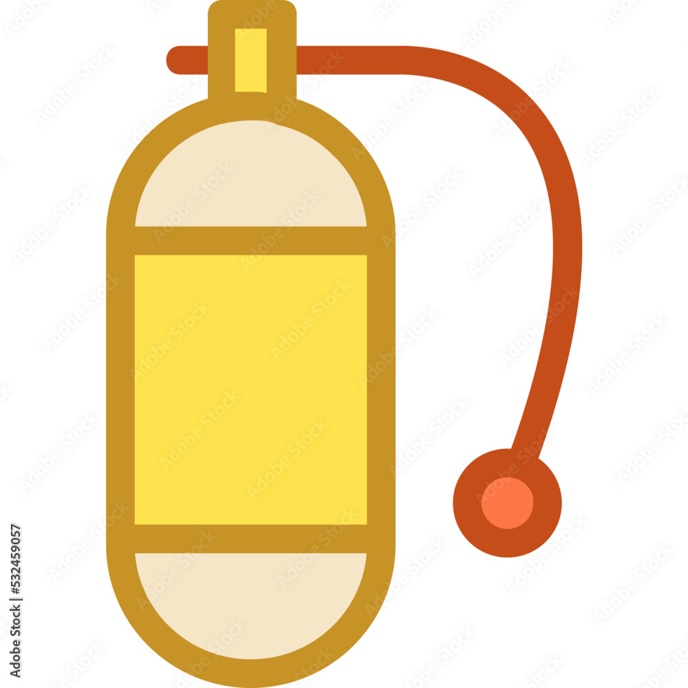 Canvas Prints oxygen cylinder vector icon