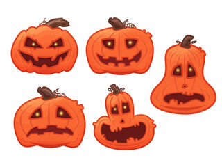 Halloween Pumpkin Gaming UI Parts