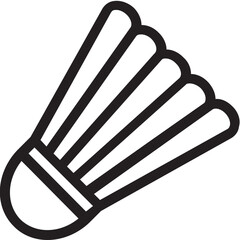 Shuttlecock Vector Icon
