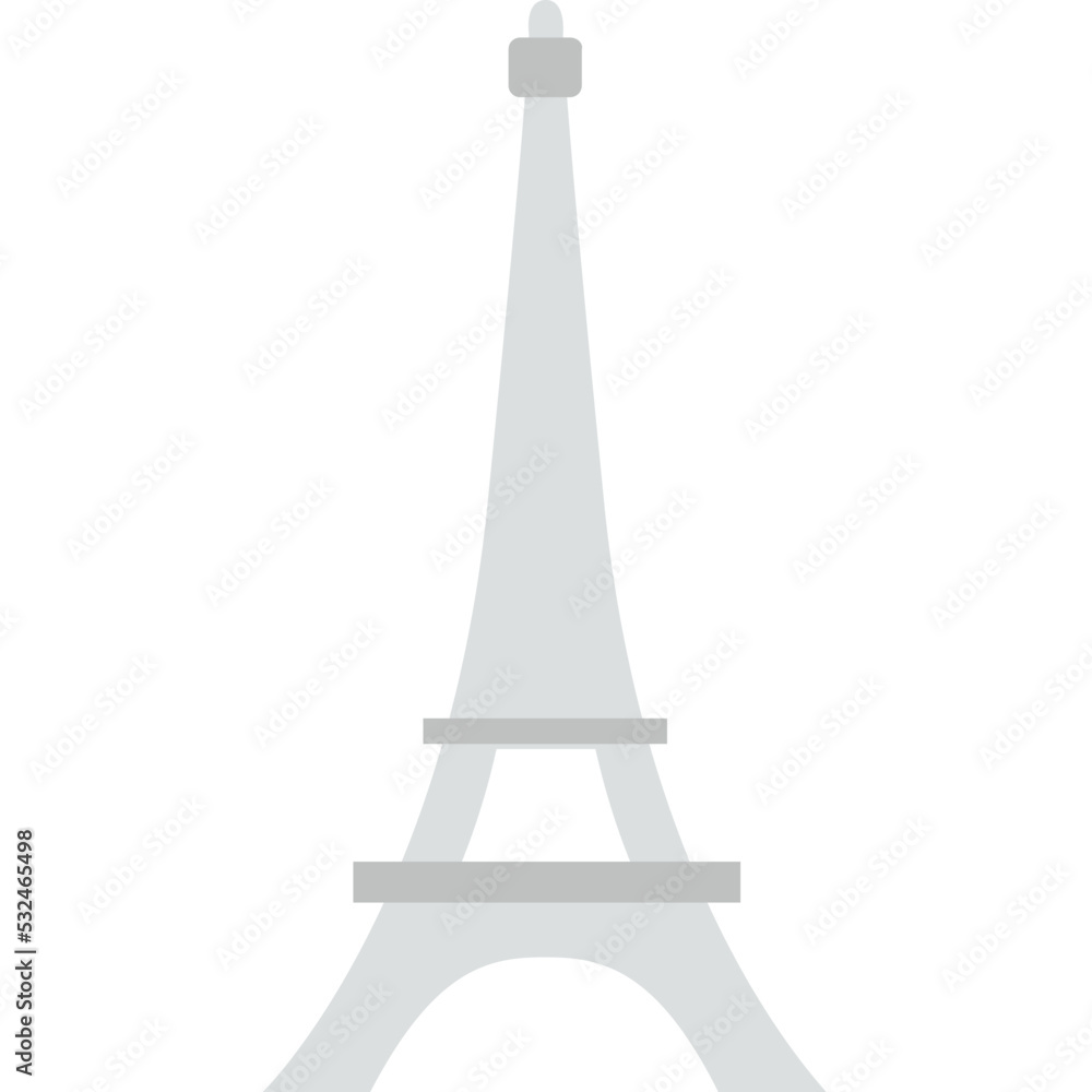 Sticker Eiffel Tower Vector Icon