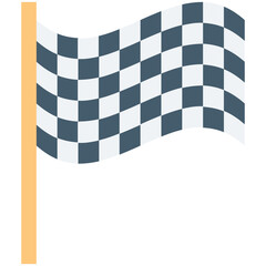 Checkered Flag Vector Icon 
