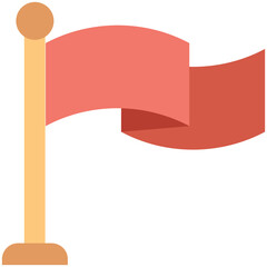 Fluttering Flag Vector Icon