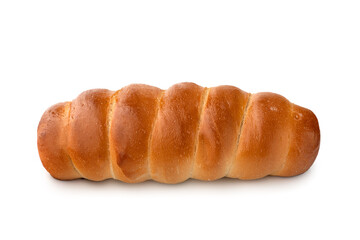 Sausage roll isolated over white background. With clipping path