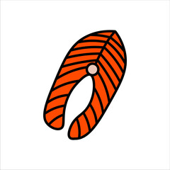 red fish, trout icon vector illustration symbol