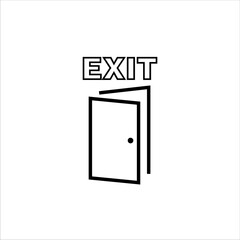 exit icon vector illustration symbol