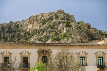 Fototapeta na wymiar Scicli, Castello dei Tre Cantoni, Sicily, Italy