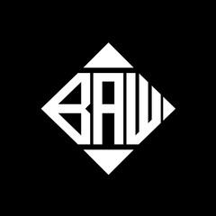 BAW letter logo creative design. BAW unique design.
