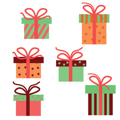 The different present. Flat illustration. Vector illustration