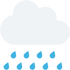 Raining Vector Icon 