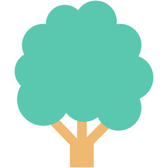 Shrub Tree Vector Icon 