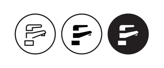 water tap icon vector, sign, symbol, logo, illustration, editable stroke, flat design style isolated on white linear