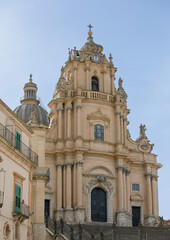 Fototapeta na wymiar Duomo of St George, Ragusa Ibla, Sicily, Italy, Europe