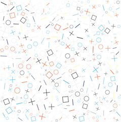Abstract Bauhaus geometric pattern background. Color art design. Colorful Bauhaus pattern background design. Vector pattern design. 