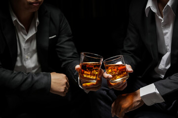 whiskey, for a friendly party in a bar or a restaurant.