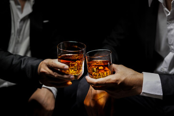 whiskey, for a friendly party in a bar or a restaurant.