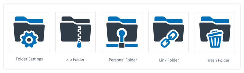 folder setting, zip and personal folder © popcornarts