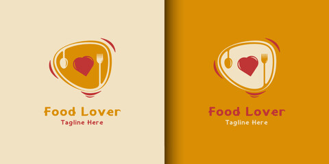 Restaurant food lover logo design template