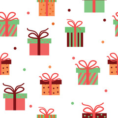 The pattern with different present. Vector illustration