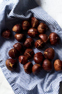 Cut chestnuts