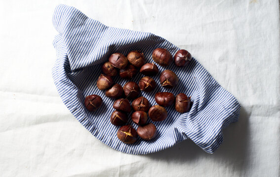 Cut chestnuts