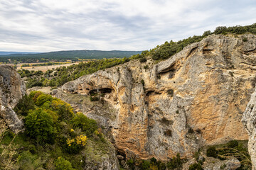 Devil's Window. Natural viewpoint on the bank of the river Jucar. Villalba de la Sierra, Cuenca, Spain