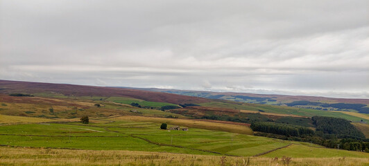 Fototapeta na wymiar hills of Nidderdale landscape, Yorkshire, England, UK