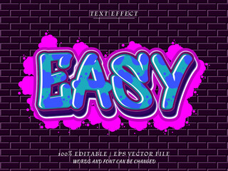 Easy Graffiti 3d editable text effect. Wall Graffiti