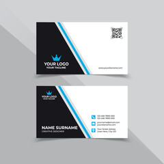 Simple Business card design in white and black color 